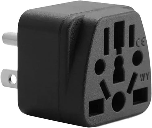 2-Pack ALINNA US Travel Plug Adapter, EU to US Plug Adapter, Universal EU UK AU CN JP to USA (Type B), Grounded 3 Prong USA Wall Plug Adaptor Outl...