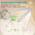 LED Double Head Desk Lamp with Large Lighting Range for Home Office,Portable Small Battery Operated Rechargeable Light for Kids,Reading,Studying,D...