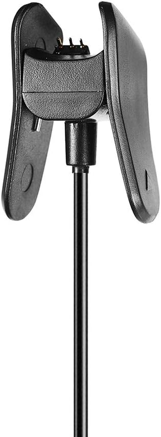 Charger for Garmin Vivosmart 4, Replacement Charging Data Cable Clip Cord for Garmin Vivosmart 4 (Black, 2Pack)...