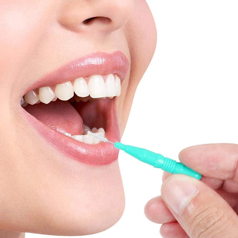 ewinever 50 Count Interdental Brush,Toothpicks Tooth Flossing Head Oral Dental Hygiene Brush,Teeth Cleaner Dental Floss Stick Tooth Cleaning Tool ...