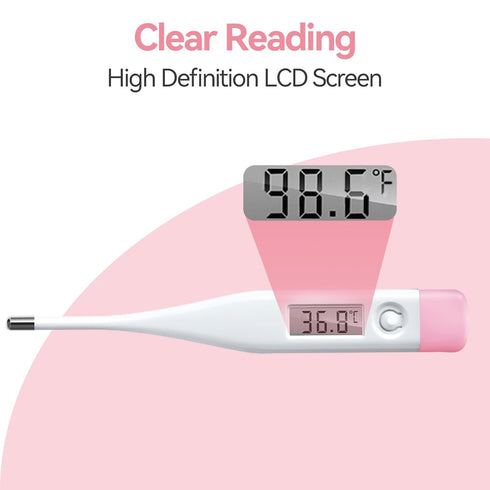 Digital Oral Thermometer for Adults and Children with LCD Display, Oral Thermometer for Baby with Fever Alarm Rectal & Underarm Use, Fast Reading ...