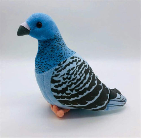 Simulation White Pigeon Stuffed Animal Toy - 8 inch Rock Pigeon Toys, Cute Pigeon as Gift (Blue)...