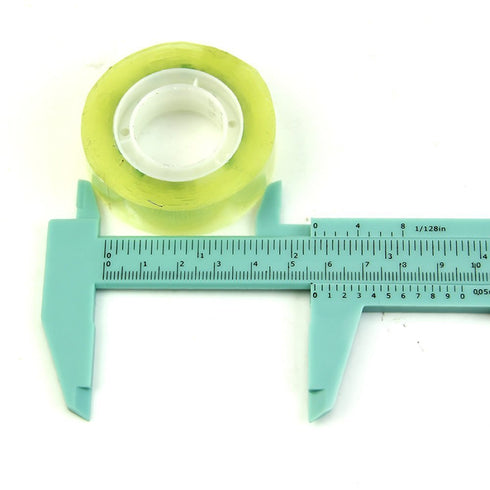 TamBee 6Inch 150mm Mini Caliper Double Scale Plastic Vernier Caliper for Jewelry Sliding Gauge Ruler Measuring Tool 5PCS(Mint Green)...