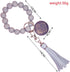 Fuqimanman2020 MAMA Key Chain Bracelet Wooden Bead PU Tassel Key Ring Unique Bangle Accessory for Mom Mother’s Day Gift...