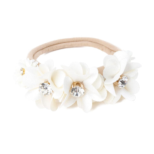 Baby Girl Floral Headband Nylon Flower Crown Elastic Hairband 3pcs Hair Accessories Gift for Girls (33#)...