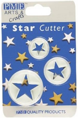 PME Star Cutter Set of 3, Standard, White...