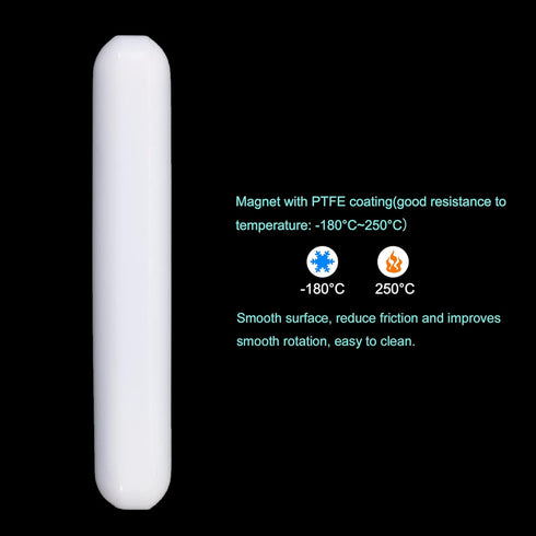 MECCANIXITY Magnetic Stirrer Mixer Stir Bar Rod 50mm/1.97" Cylinder Shape PTFE Coating Magnet White for Laboratory 3Pcs...