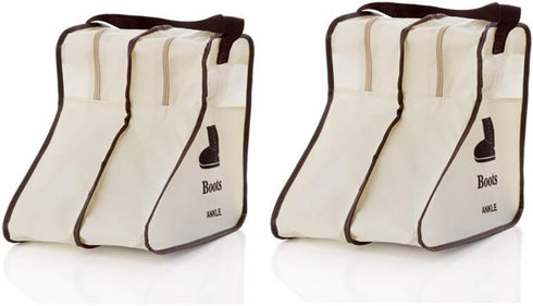 Portable 2 Pack Boots Storage,Short Boots Storage/Protector Bag,Boots Cover(Beige)...