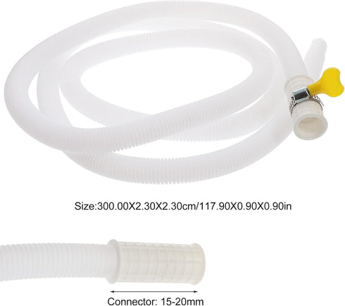 Housoutil Flex Hose Universal Air Conditioner Drain Hose Water Drain Hose Air Conditioner Heat Pump Systems, Condensate Drain Line for Semi- Autom...