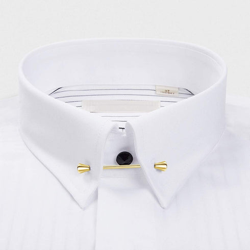 HONEY BEAR Mens Shirt Collar Bar Pin Clips Clasp Set Business Gift 65mm (4pcs without box)...