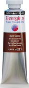Daler Rowney Georgian Water Mixable Oil Paint Burnt Sienna 37ml Tube - Art Paints for Canvas Paper and More - Oil Painting Supplies for Artists an...