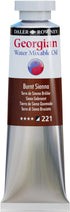 Daler Rowney Georgian Water Mixable Oil Paint Burnt Sienna 37ml Tube - Art Paints for Canvas Paper and More - Oil Painting Supplies for Artists an...