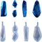 4 Style Diamond Shape Epoxy Mold DIY Jewelry Resin Casting Multifaceted Crystal Clear Diamond Pendant Making Silicone Mold Kit...