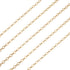 Elecrelive 3.28 Ft Permanent Jewelry Chains 14K Gold Filled Brass Cable Chains 1.5mm Thin Weldable Link Curb Chains with 1 Square Velvet Bag for W...