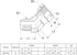 (2-PACK) 6502-04-04 Hydraulic Hose Adapter Fitting 1/4" Male JIC 37°Flare?7/16"-20 UNF?× 1/4" Female JIC 37° Swivel (7/16"-20 UNF) 45°Elbow Pipe J...