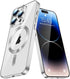 Magnetic Case for iPhone 15 Pro Max Phone. TPU Shockproof Electroplated Bumper, Camera Lens Protector, Waterproof Transparent Case., Silver...