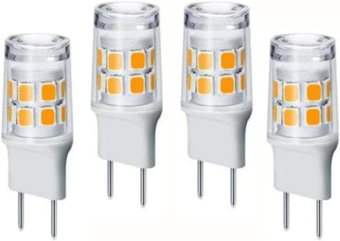 4-Pack G8 LED Bulb,GY8.6/T4 Bi-pin Base LED 3W, 30W Halogen Bulb Replacement,for Under Cabinet Kitchen Lighting, Under-Cabinet Light, GE Microwave...