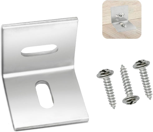 Table Top Fasteners,20 Pack Z Clips for Table Tops Included 60 pcs Screws,Adjustable Corner Braces for Wood Table Tops,Which L Brackets Use on Woo...