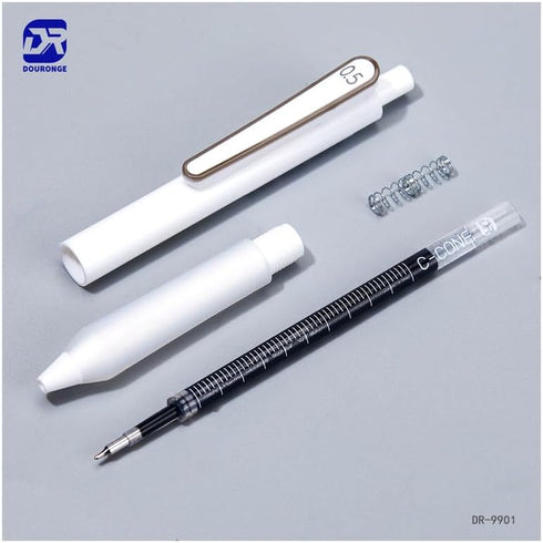 Gel Pens, Black Gel Ink Pens, 12 Pcs 0.5mm Fine Point Smooth Writing Pens, Ball Point Pens for Journaling, Ink Not Skip, Retractable Cute Aestheti...