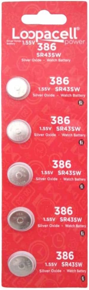 10 386 Watch Silver Oxide Batteries SR43SW SR43W...