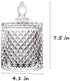 Home Basic Food Storage Organization Set-Crystal Diamond Faceted Jar With Crystal Lid,Suitable as A Candy Dish,Cookie Tin,Biscuit Barrel,Decorativ...