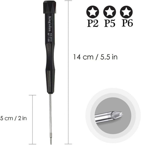 Set of 3 Pentalobe Screwdrivers, Uacen 5 Point 0.8 1.2 1.5 Precision Screwdriver Set or P2 P5 P6 or TS1 TS4 TS5 for Apple iPhone Macbook Pro Air R...