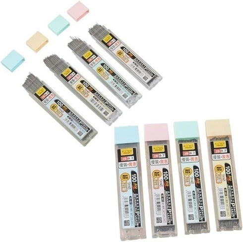 100Pcs/ Box 0. 7mm Processed Graphite Lead 2B Mechanical Pencil Replace Lead Pencil Refill Erasable Smooth Writing Drawing Stationery Writing and ...