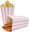 BinaryABC Popcorn Boxes,Stripe Pattern Decorative Dinnerware for Party,11.5 x 5CM,24pcs,Pink...