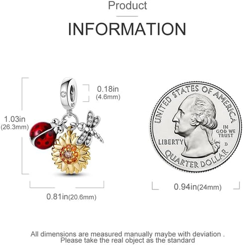 CYCUFF 925 Sterling Silver Charms Suitable for Charm Necklaces, Bracelet Pendants Beads Jewellery Gift for Women...