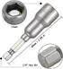 5Pcs Power Nut Driver Set 1/4 Inch Hex Shank 65mm Length Diameter 13mm Magnetic Quick Change Socket Nut Impact Driver Adapter Power Nut Driver Rep...