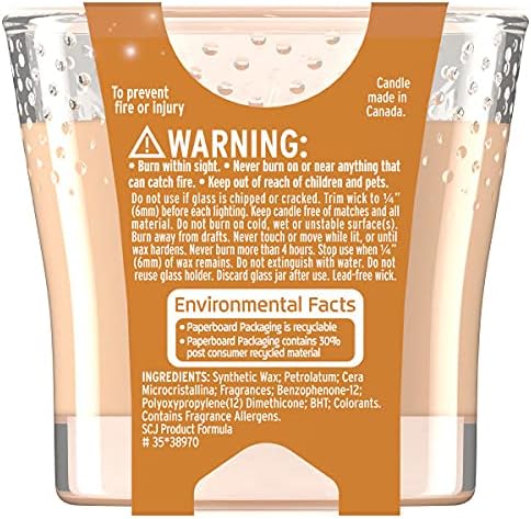 Glade Candle Jar, Air Freshener, Cookie Caramel Rush, 3.4 Oz...