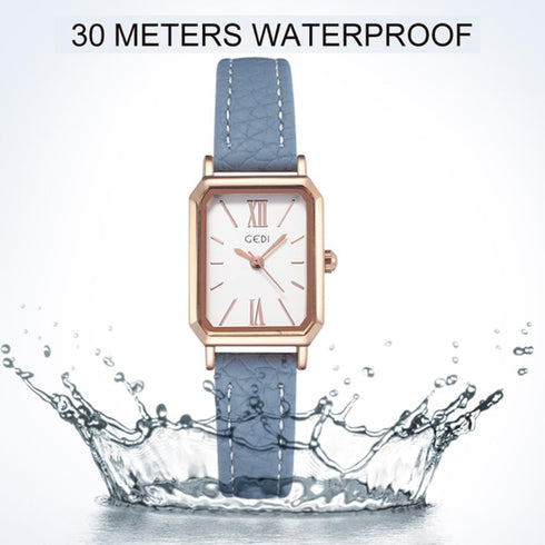 Women Wrist Watch Mini Ultra-Thin Elegant Simple Square Quartz Watches with Leather Strap 30M Waterproof Analog Watches for Girls Students Ladies…...