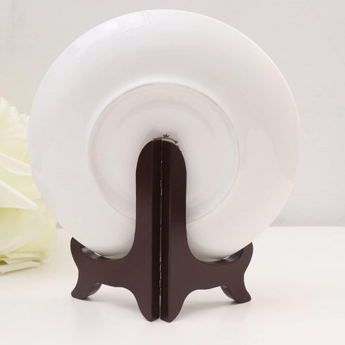 PRETYZOOM 3pcs Plate Stands for Display: 5 Inches Easel Display Stand, Wooden Plate Display Holder, Picture Frame Holder Stand, Table Top Easels f...