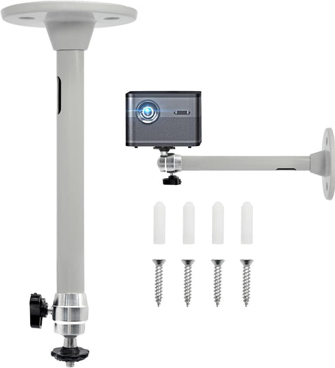 Mini Ceiling Wall Projector Mount Bracket 360°Rotation Adjustable Tilt&Swivel Hanging Projector Holder Wall Mount Hanger Rack Stand for Mini Proje...