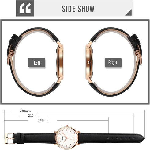 MASTOP Minimalist Women Analog Quartz Watches Leather Band Ladies Wristwatch Casual Elegant Dress Watch...