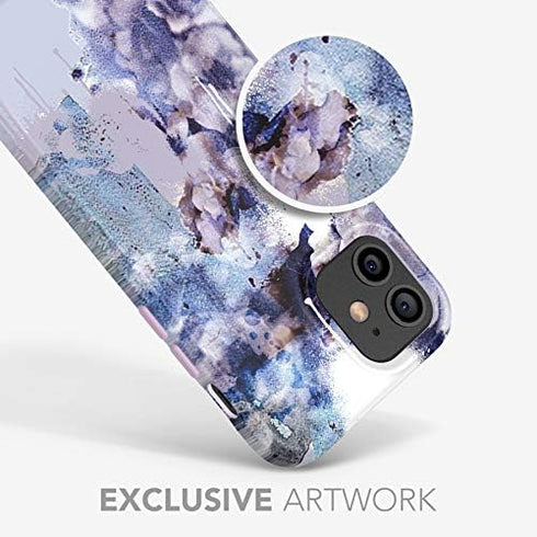 tech21 EcoArt Collage White and Blue for Apple iPhone 12 and 12 Pro 5G - Fully Biodegradable Phone Case with 10 ft. Drop Protection, Collage 2 Whi...