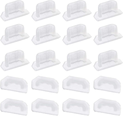 uxcell 20pcs Silicone Micro USB Cap Port Cover Anti Dust Protector 6.5mmx2.3mm Clear...