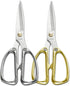 8Inch Household Kitchen Scissors, Food Shears or Ribbon Cutting Stainless Steel Scissors- all Purpose Scissors Steel Blades gardening tools for he...
