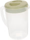 Hemoton Plastic Pitcher with Lid 2200ML Large Capacity Pitcher Clear Mix Drinks Water Jug Juice Pot Ice Tea Kettle Green...