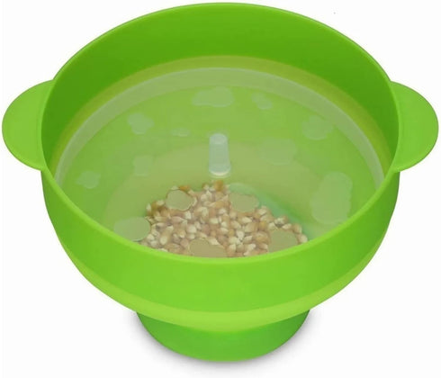 The Original Popco Silicone Microwave Popcorn Popper with Handles, Silicone Popcorn Maker, Collapsible Bowl Bpa Free and Dishwasher Safe...