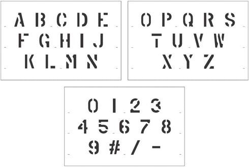 1 inch Military Letter and Number Stencil Set | 10 mil | Paint Stencils for Labels and Wall Signs … (Numbers & Letters)...