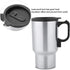 Car Kettle,Car Heating Cup,12v 450ml Stainless Steel Travel Mug Car Heating Cup, Fast Travel Heating Cup with Lid, Spill Proof, Electric Cup for H...