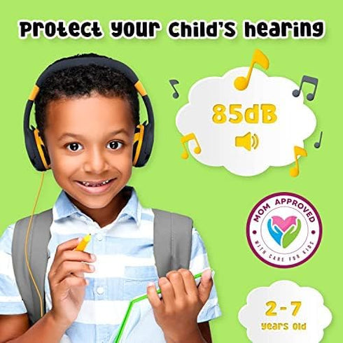 Kidrox Toddler Headphones for 1 + Year Old — Baby Headphones for Toddlers 1-3, Infant Headphones for Girls & Boys, Wired Kids Headphones for Airpl...