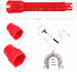 8-in-1 Faucet and Sink Installer, Anti-Slip Multifunctional Pipe Wrench Plumbing Tool for Sink/Bathroom/Kitchen Plumbing Tubing (Red)...