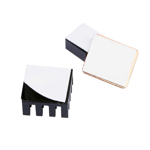 Easycargo 124pcs Heatsink Kit 9 Sizes Multicolor Aluminum Copper + 3M 8810 Thermal Conductive Adhesive Tape, Cooler Heat Sink Cooling VRM VRAM CPU...