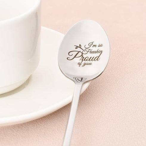Funny Inspirational Gifts for Women Men Friends Tea Coffee Spoon Gifts for Daughter Son Graduation Motivation Gifts for Best Friend Friendship Enc...