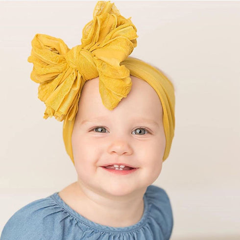 DANMY Baby Girl Elastic Headbands Newborn Toddler Hairbands Bows Children Soft Headwrap Hair Accessories...