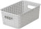 YBM Home Small Plastic Rattan Storage Box Basket Organizer - Gray - 1 Pack...