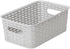 YBM Home Small Plastic Rattan Storage Box Basket Organizer - Gray - 1 Pack...