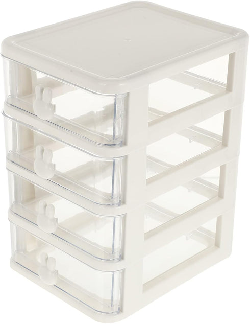 SAFIGLE Mini Plastic Drawer Organizer Plastic Storage Drawers Storage Bins with Drawers Home Office Desktop Organizer Small Storage Drawer for Cra...